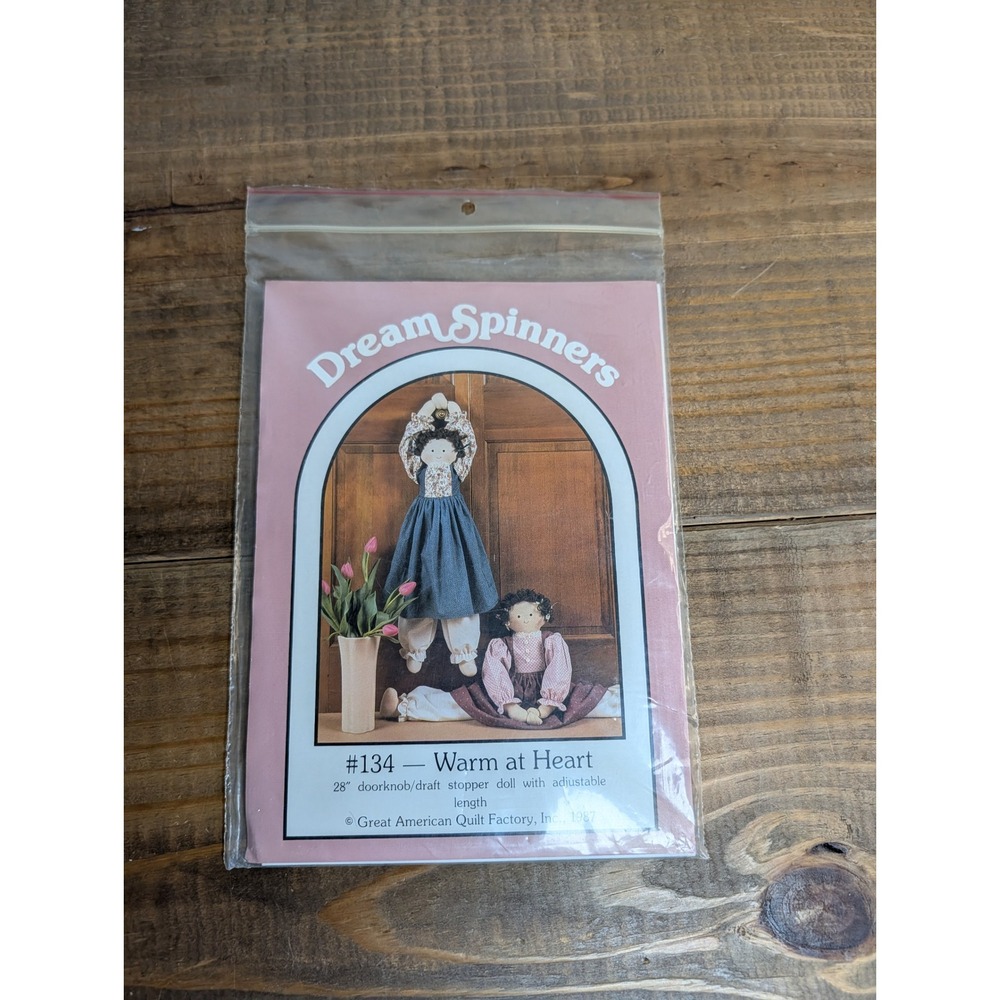 Vintage 1987 DreamSpinners Warm at Heart 134 Doorknob Draft Stopper Doll Pattern